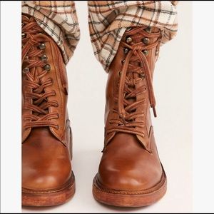 Free People Santa Fe Lace Up Leather Boots